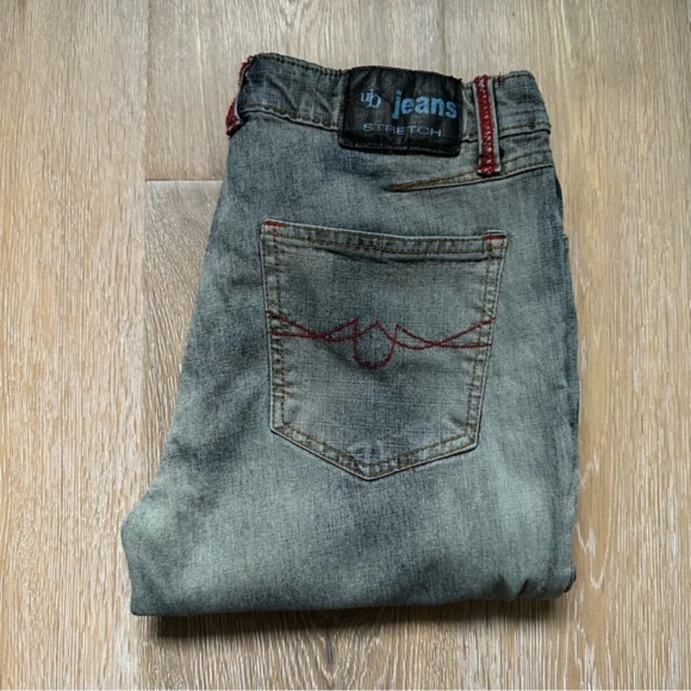 Vintage 90's UB Jeans Low Rise Stretch Denim Flare Jeans - Size 29 - Picture 6 of 11